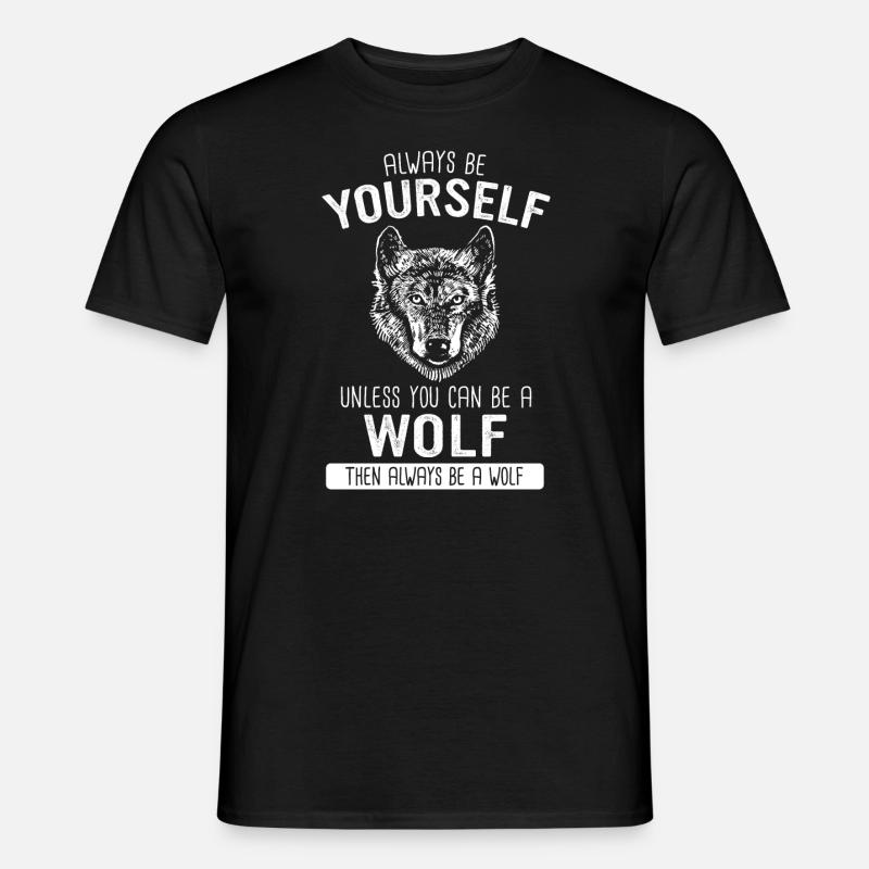 Wolf Wolves Animal Howling - Men's T-Shirt - black