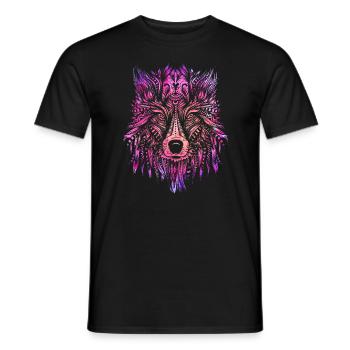 Wolf Wölfe Tier Jaulen - Männer T-Shirt - Schwarz - Vorne - AI Model Male 178 light (178cm)