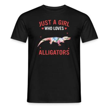 Alligator Crocodile Reptiles Animal Alligators - Men's T-Shirt - black - Front - AI Model Male 178 light (178cm)