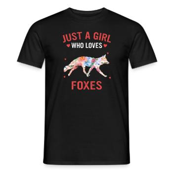 Renard renard animal - T-shirt homme - noir - Devant - AI Model Male 178 light (178cm)