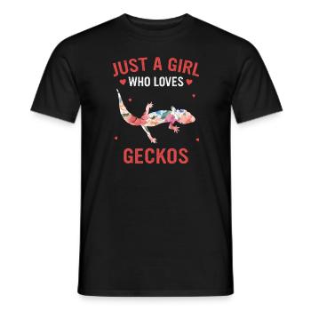Gecko Geckos Echse - Männer T-Shirt - Schwarz - Vorne - AI Model Male 178 light (178cm)