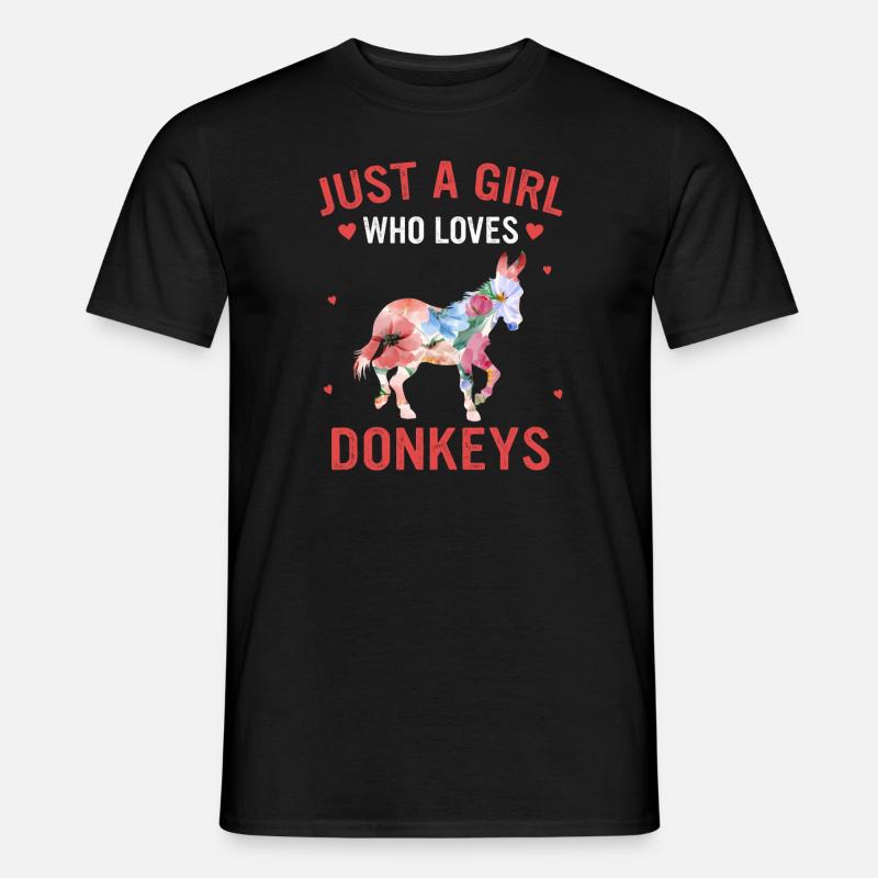 Esel Donkey Tier - Männer T-Shirt - Schwarz