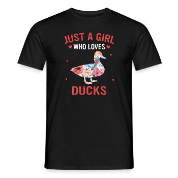 Canard Oiseau Oiseau Animal Charlatan - T-shirt homme - noir - Devant - AI Model Male 178 light (178cm)
