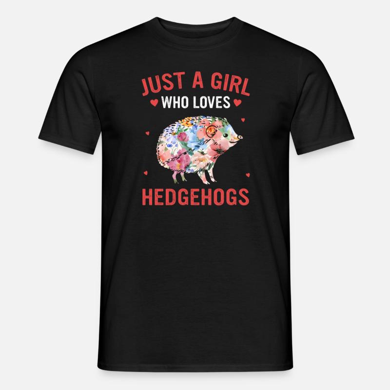 Igel Stachelig Tier Igel - Männer T-Shirt - Schwarz