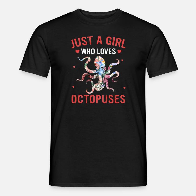 Octopus Kraken Cuttlefish Tier - Männer T-Shirt - Schwarz