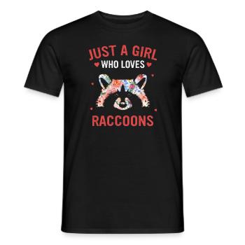 Raccoon - Men's T-Shirt - black - Front - AI Model Male 178 light (178cm)