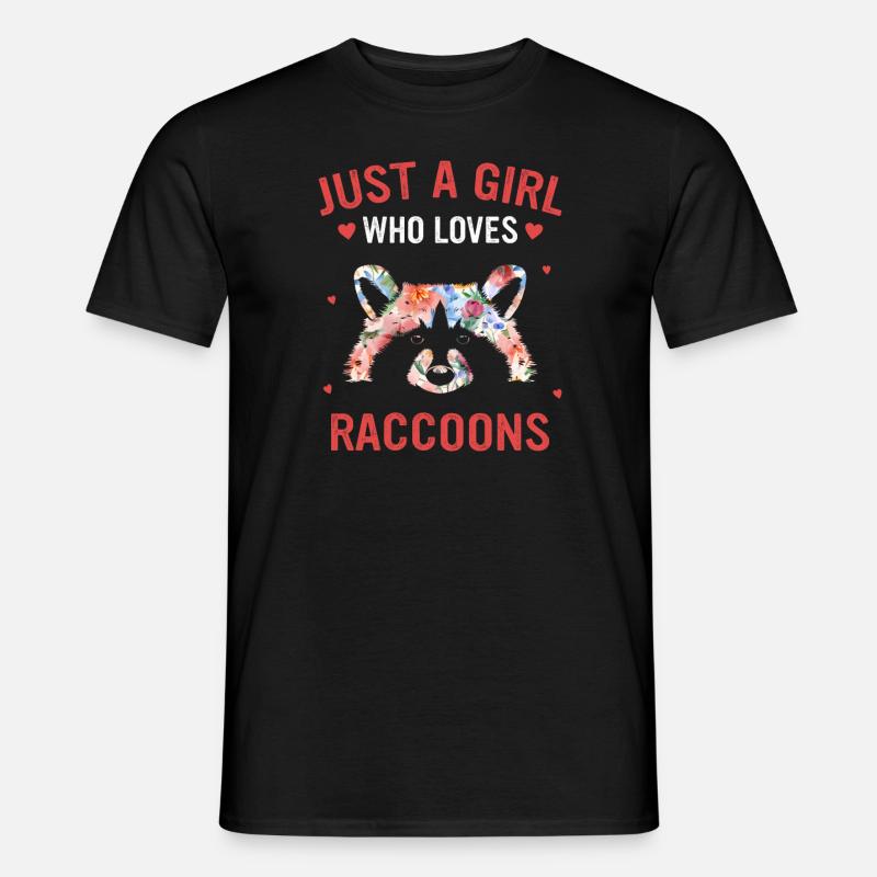 Waschbär - Männer T-Shirt - Schwarz