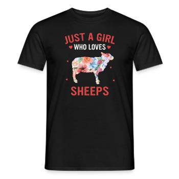 Sheep Sheep Farmer Lamb Farmer - Men's T-Shirt - black - Front - AI Model Male 178 light (178cm)