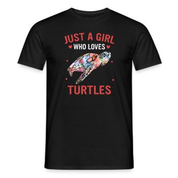 Tortue Tortue Tortue Animal - T-shirt homme - noir - Devant - AI Model Male 178 light (178cm)
