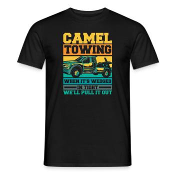 Abschleppwagen Truck Abschlepper - Männer T-Shirt - Schwarz - Vorne - AI Model Male 178 light (178cm)