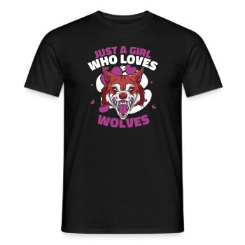 Wolf Wölfe Tier Jaulen - Männer T-Shirt - Schwarz - Vorne - AI Model Male 178 light (178cm)