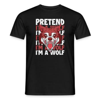 Wolf Wölfe Tier Jaulen - Männer T-Shirt - Schwarz - Vorne - AI Model Male 178 light (178cm)