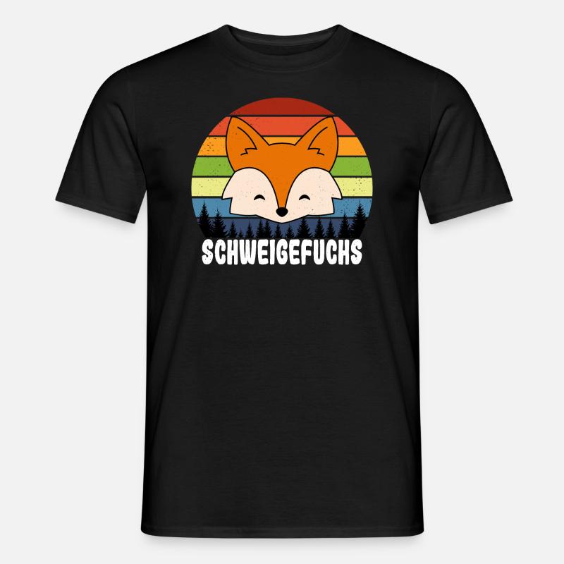 Grundschule Lehrer Schweigefuchs Geschenk - Männer T-Shirt - Schwarz