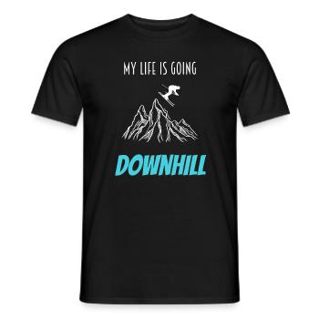 ski - T-shirt homme - noir - Devant - AI Model Male 178 light (178cm)