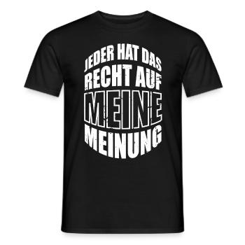 Jeder hat das Recht auf meine Meinung - Männer T-Shirt - Schwarz - Vorne - AI Model Male 178 light (178cm)