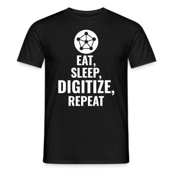 GIS Mapping Data Analysis Spatial Cartography - Men's T-Shirt - black - Front - AI Model Male 178 light (178cm)