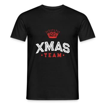Xmas Team - Men's T-Shirt - black - Front - AI Model Male 178 light (178cm)