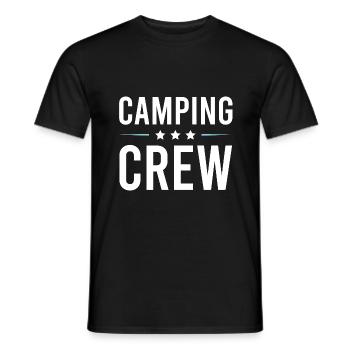 Camping Crew - Men's T-Shirt - black - Front - AI Model Male 178 light (178cm)
