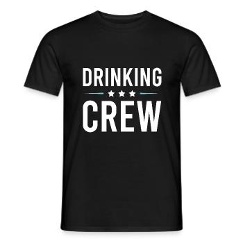 Drinking Crew - Männer T-Shirt - Schwarz - Vorne - AI Model Male 178 light (178cm)