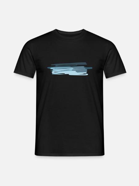 linie strichblau linien striche linie strich - Männer T-Shirt - Schwarz