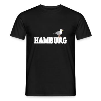 Hamburg Moewe - Männer T-Shirt - Schwarz - Vorne - AI Model Male 178 light (178cm)
