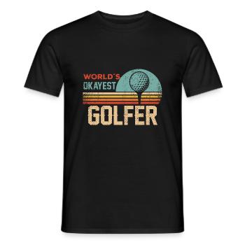 Design de golfeur rétro - Golf - T-shirt homme - noir - Devant - AI Model Male 178 light (178cm)
