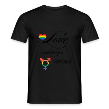 T-shirt gay pride - T-shirt homme - noir - Devant - AI Model Male 178 light (178cm)