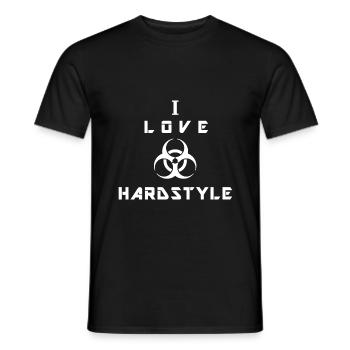 I Love Hardstyle - Men's T-Shirt - black - Front - AI Model Male 178 light (178cm)