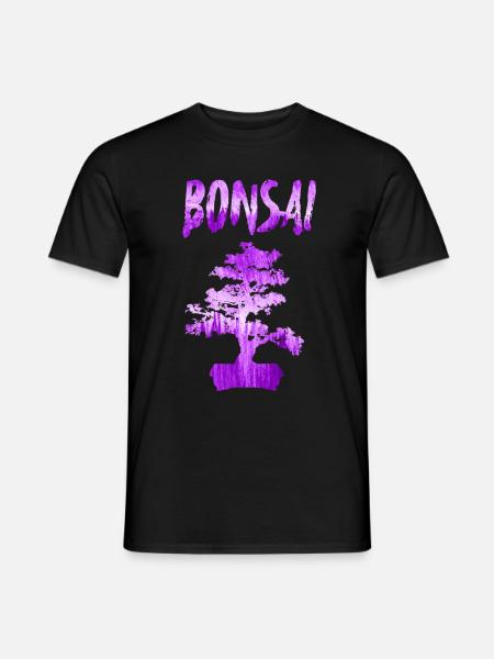 Bonsai violet - Men's T-Shirt - black