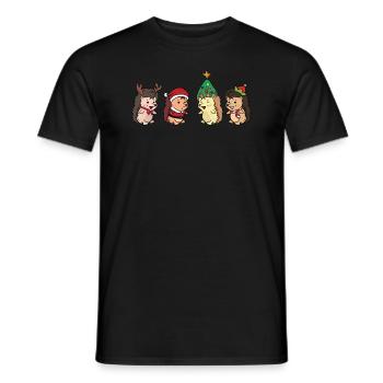 Igel Weinhachten Weihnachtsmann Köstum Geschenk - Männer T-Shirt - Schwarz - Vorne - AI Model Male 178 light (178cm)