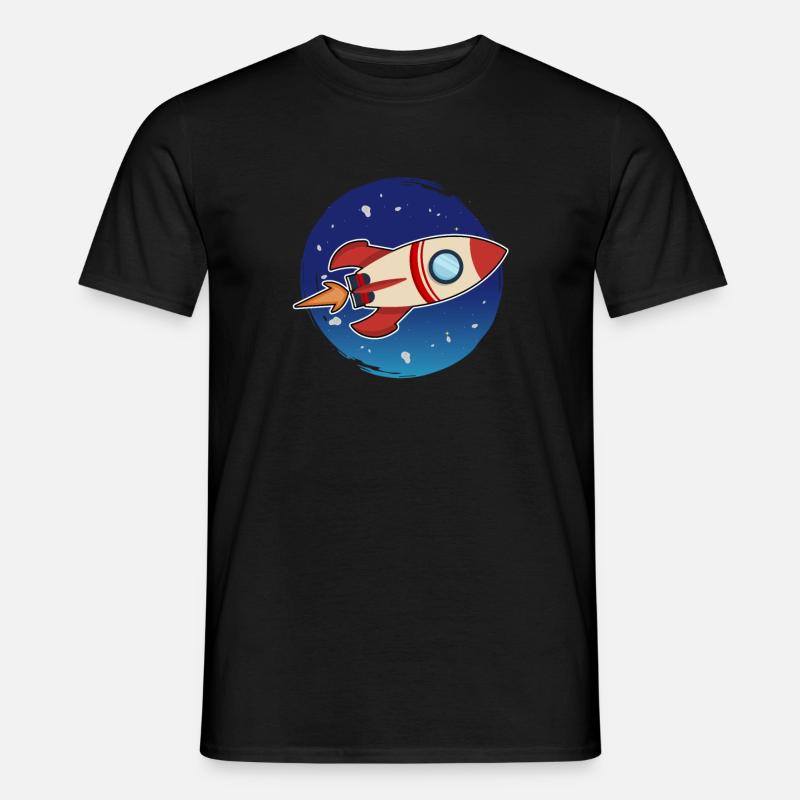Fast Rocket se lance dans l'espace - T-shirt homme - noir