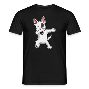 Bullterrier Dabbing Tanz Hund Lustig Geschenk - Männer T-Shirt - Schwarz - Vorne - AI Model Male 178 light (178cm)