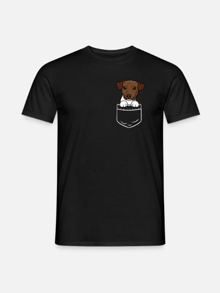 Cadeau drôle de chien de poche Jack Russel - T-shirt homme - noir