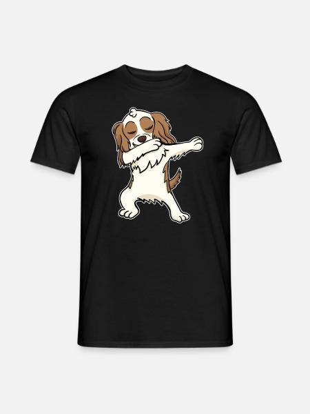 Cavalier King Charles Spaniel Dog Dabbing - Men's T-Shirt - black