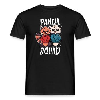 Red Little Panda Panda Bear Squad Gift - Men's T-Shirt - black - Front - AI Model Male 178 light (178cm)