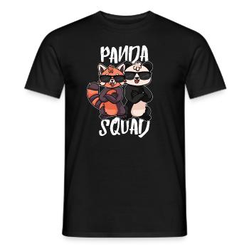 Red Little Panda Panda Bear Squad Gift - Men's T-Shirt - black - Front - AI Model Male 178 light (178cm)