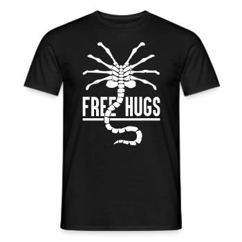 Kostenlose Umarmungen - Männer T-Shirt - Schwarz - Vorne - AI Model Male 178 light (178cm)