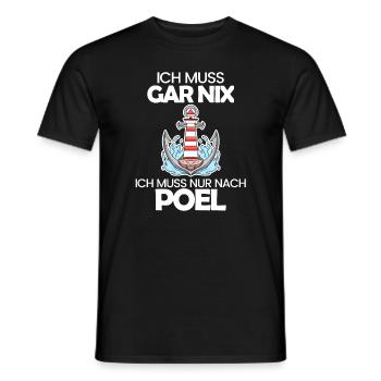 Poel Ostsee Urlaub Anker - Männer T-Shirt - Schwarz - Vorne - AI Model Male 178 light (178cm)