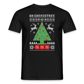 Oh Chemistree Noël moche - T-shirt homme - noir - Devant - AI Model Male 178 light (178cm)