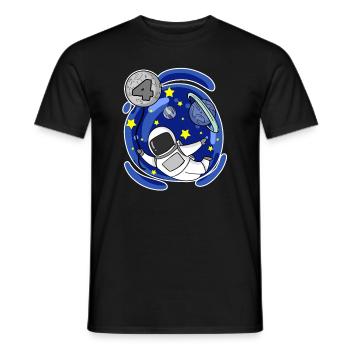 4 Jahre alt Junge - 4 Geburtstag - Ich bin 4 - Männer T-Shirt - Schwarz - Vorne - AI Model Male 178 light (178cm)