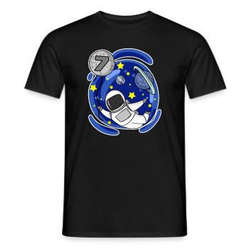 7 Jahre alt Junge - 7 Geburtstag - Ich bin 7 - Männer T-Shirt - Schwarz - Vorne - AI Model Male 178 light (178cm)