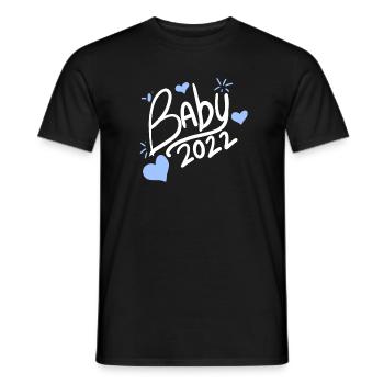 Bébé Jeune Fils 2022 - Naissance Enceinte 2022 - T-shirt homme - noir - Devant - AI Model Male 178 light (178cm)