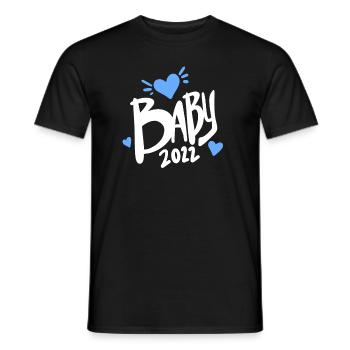 Bébé 2022 - Naissance Enceinte 2022 - T-shirt homme - noir - Devant - AI Model Male 178 light (178cm)