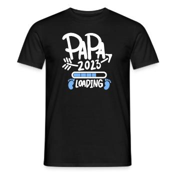 Papa 2023 - Vater 2023 loading Sohn - Männer T-Shirt - Schwarz - Vorne - AI Model Male 178 light (178cm)