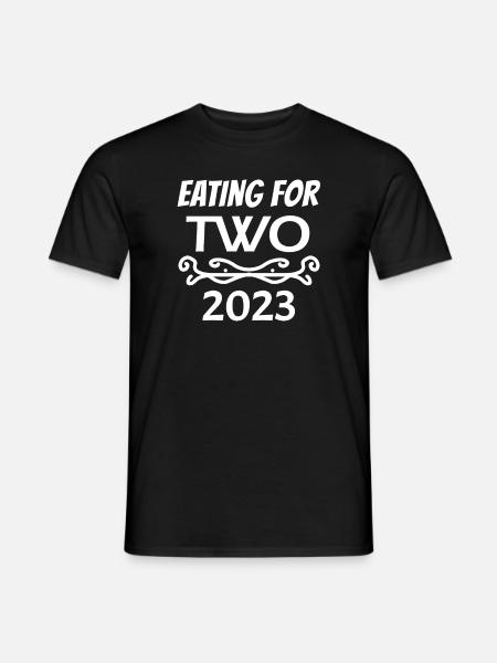 Zwillinge Schwanger Schwangerschaft 2023 - Männer T-Shirt - Schwarz