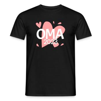 Oma 2023 - Werdende Oma 2023 - Männer T-Shirt - Schwarz - Vorne - AI Model Male 178 light (178cm)