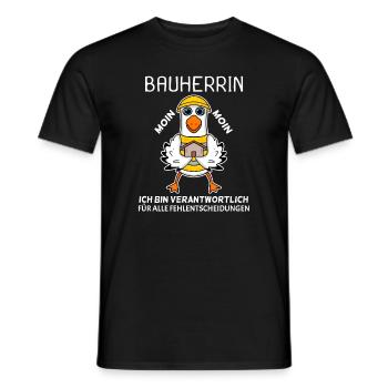 Bauherrin Hausbau Baustelle Richtfest - Männer T-Shirt - Schwarz - Vorne - AI Model Male 178 light (178cm)