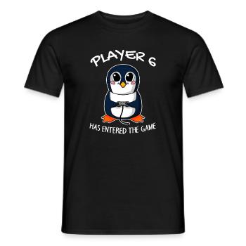 Player 6 has entered the game Baby - Men's T-Shirt - black - Front - AI Model Male 178 light (178cm)