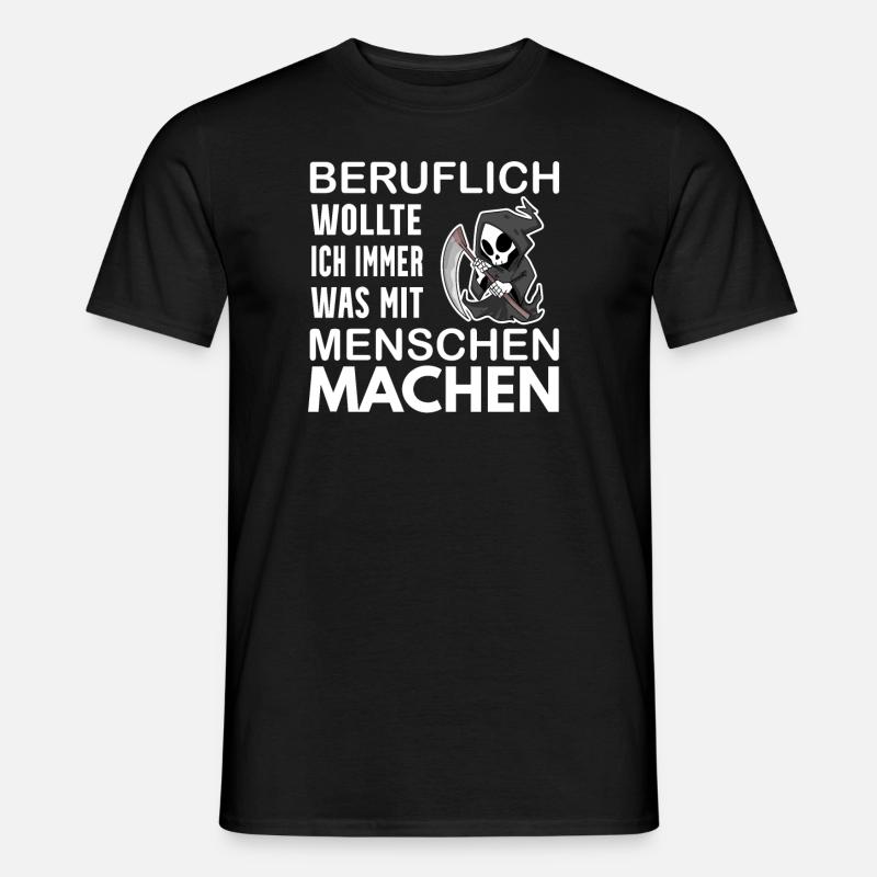 Sensenmann lustiger Spruch - Männer T-Shirt - Schwarz