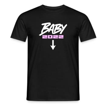 Bébé 2022 - Naissance Enceinte 2022 - T-shirt homme - noir - Devant - AI Model Male 178 light (178cm)